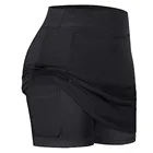 Женские теннисные юбки для бега и йоги 2020, эластичные спортивные юбки с карманами для гольфа, дышащая однотонная Женская теннисная юбка F