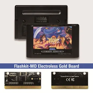 

Aladdin-Европейская марка Flashkit MD Electroless Gold схема на основе печатной платы для игровой консоли Sega Genesis Megadrive