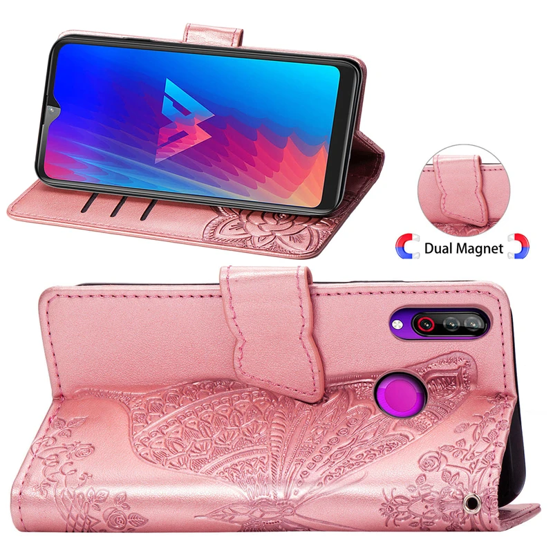 Роскошный чехол кошелек с 3D цветами и бабочками для LG K8 K10 2018 G7 G8 K20 K30 2019 K40 K50 Q7 Q8 Q60