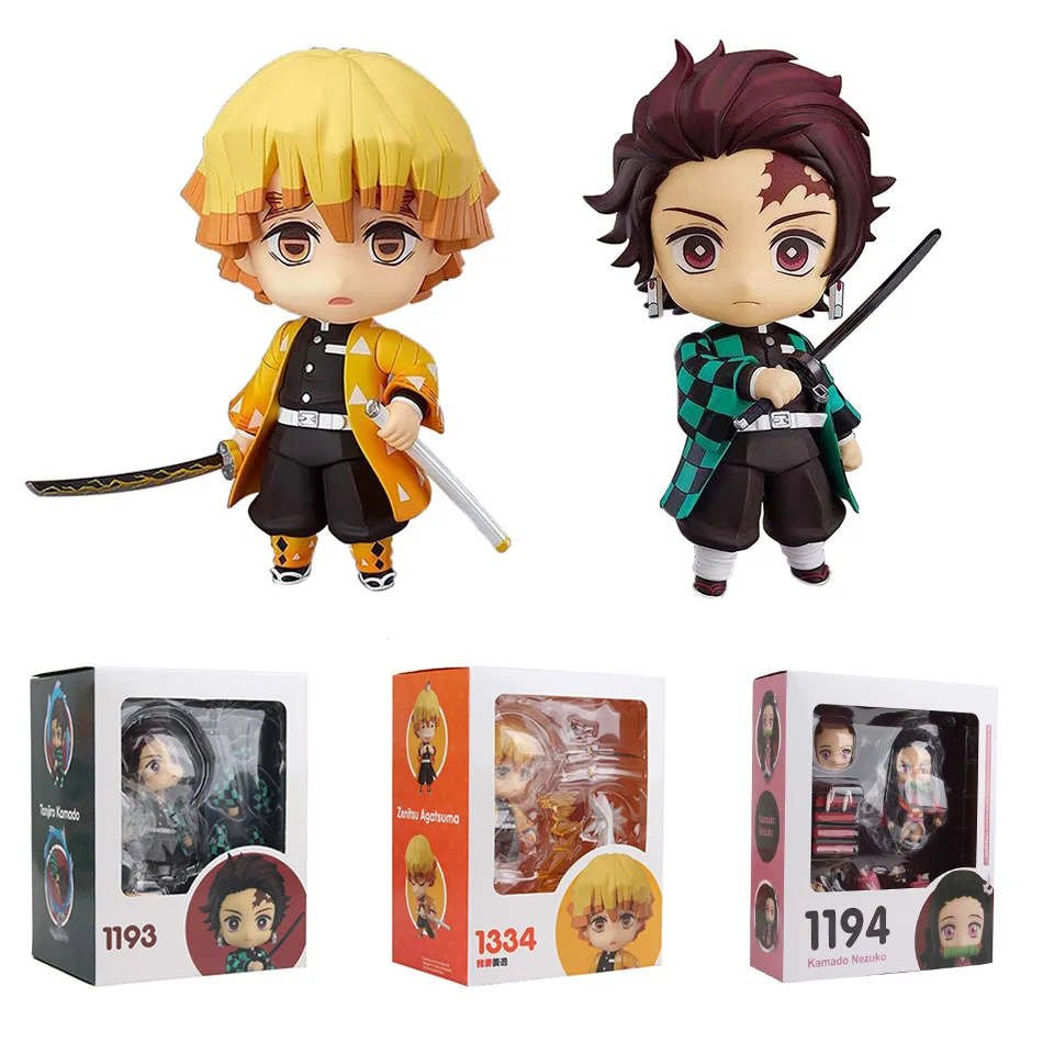 

Demon Slayer Kimetsu No Yaiba Kamado Nezuko 1194 Tanjirou 1193 Zenitsu Agatsuma PVC Action Figure Collectible Model Toys Gifts