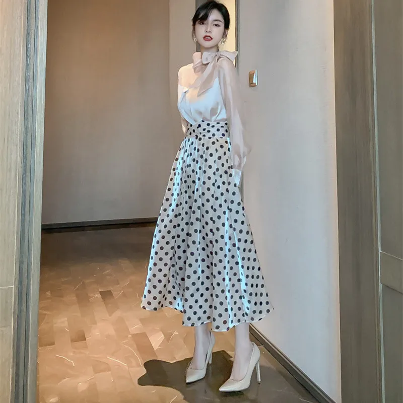 Женский костюм из 2 предметов Лоскутная рубашка с длинным рукавом и воротником