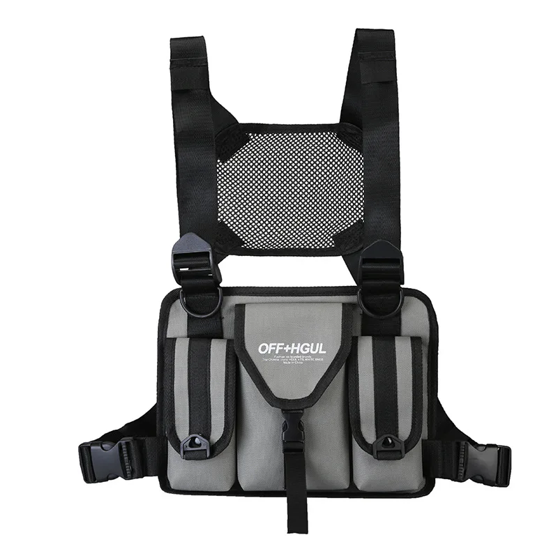 

Tactical Men's Chest Bag Nylon Couple Small Waist Bag Street Dance Street Rig Pack Tactical Vest Bag Men's Waist Bag Punk Small