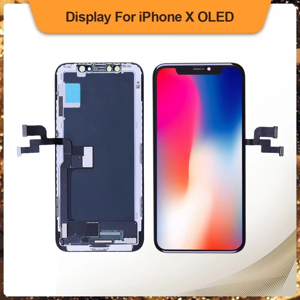 

OLED For iPhone X With 3D Touch Digitizer Assembly A1901 A1865 A1902 A1903 LCD Screen Replacement Display True Tone Supported