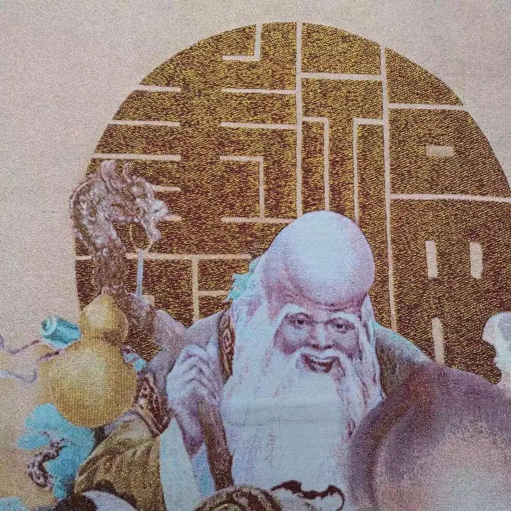 Tapestry portrait of longevity buddhist Taoist figure like archaize painting living room decoration immortal |