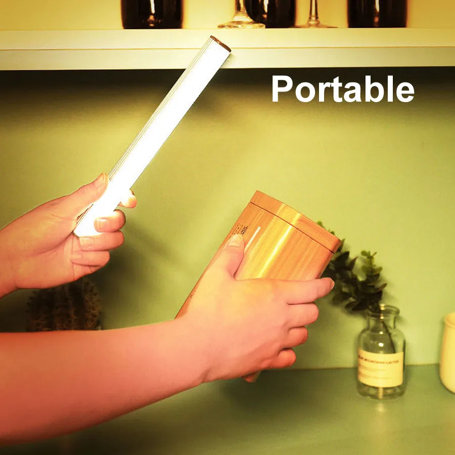 

LED Under Cabinet Lights for Bedroom Kitchen Room Bedside Closet Light USB Rechargeable Night lamp with Motion Sensor Light