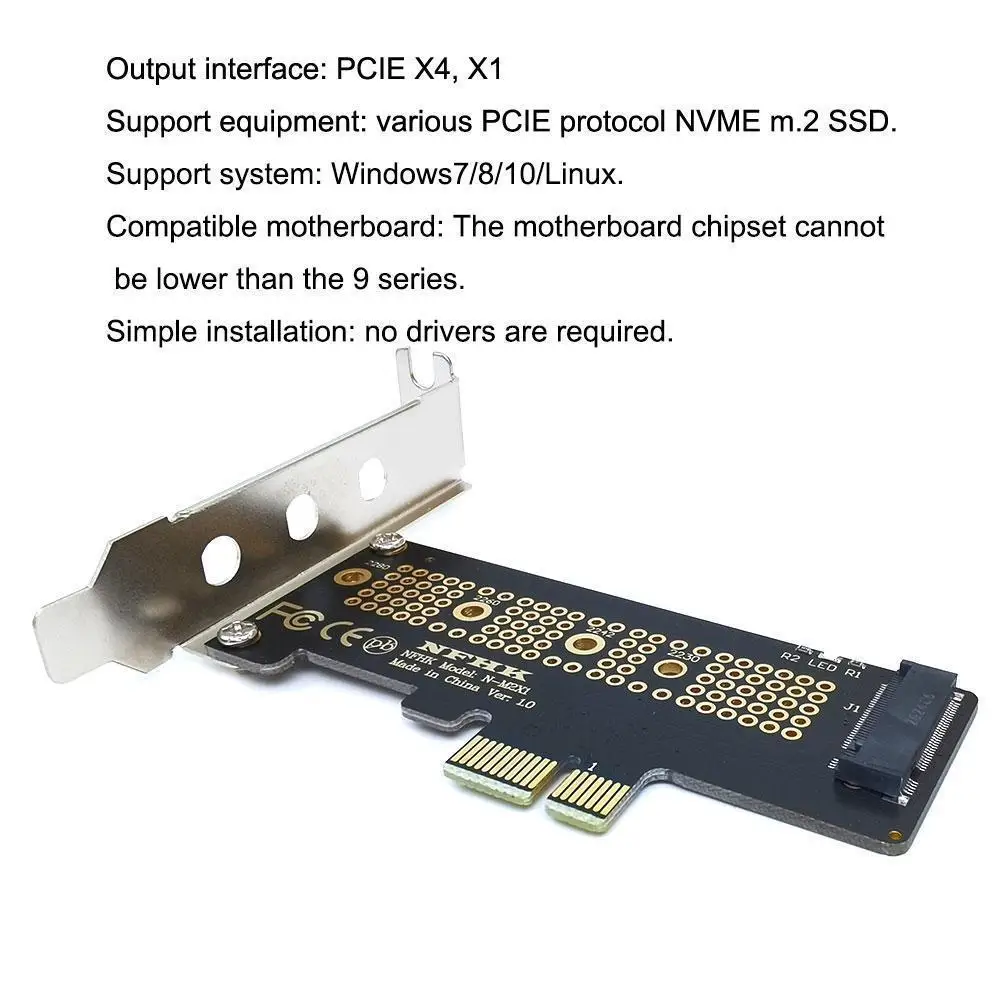 1 шт. адаптер для SSD-накопителя M.2 NVME NGFF SSD на PCIE 3 0 | Компьютеры и офис