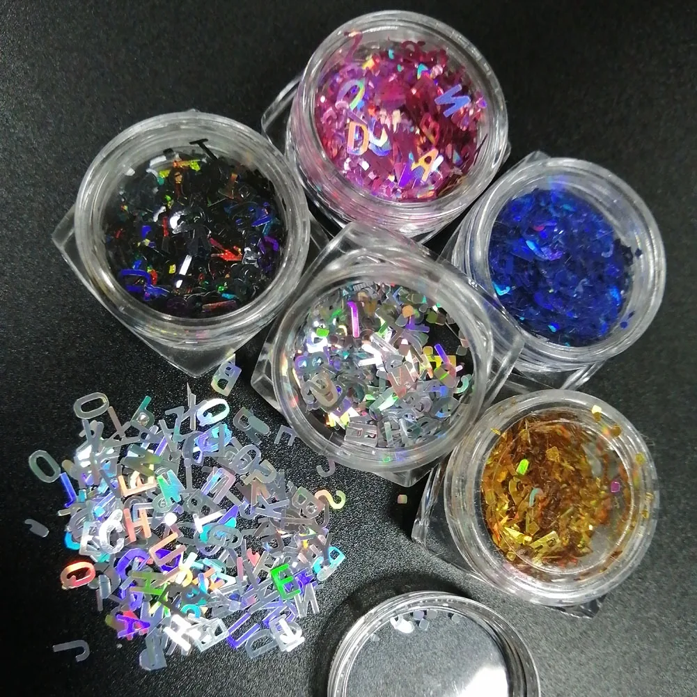 Зеркальные буквы Гель лак акриловый зеркальный дизайн ногтей украшение