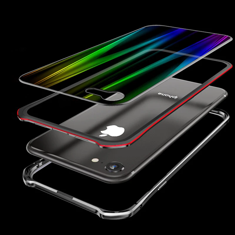 Магнитный защитный чехол s для iPhone XS Max XR X 7 8 Plus Прозрачный coque Apple 7Plus |