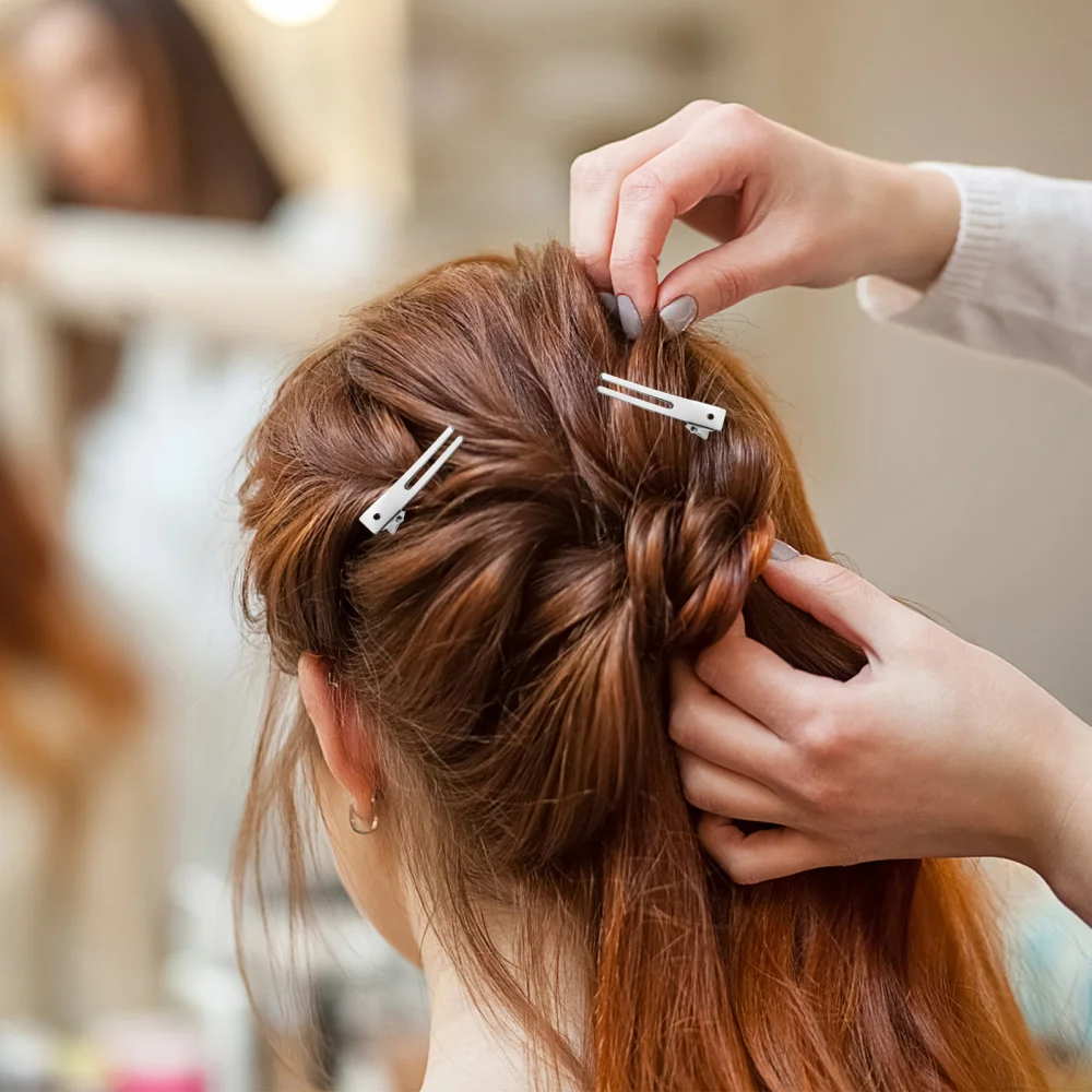 

Frcolor 50pcs Good Quality Hair Clips Metal Alligators Hair Curl Section Setting Hair Clamps for Home Salon Use