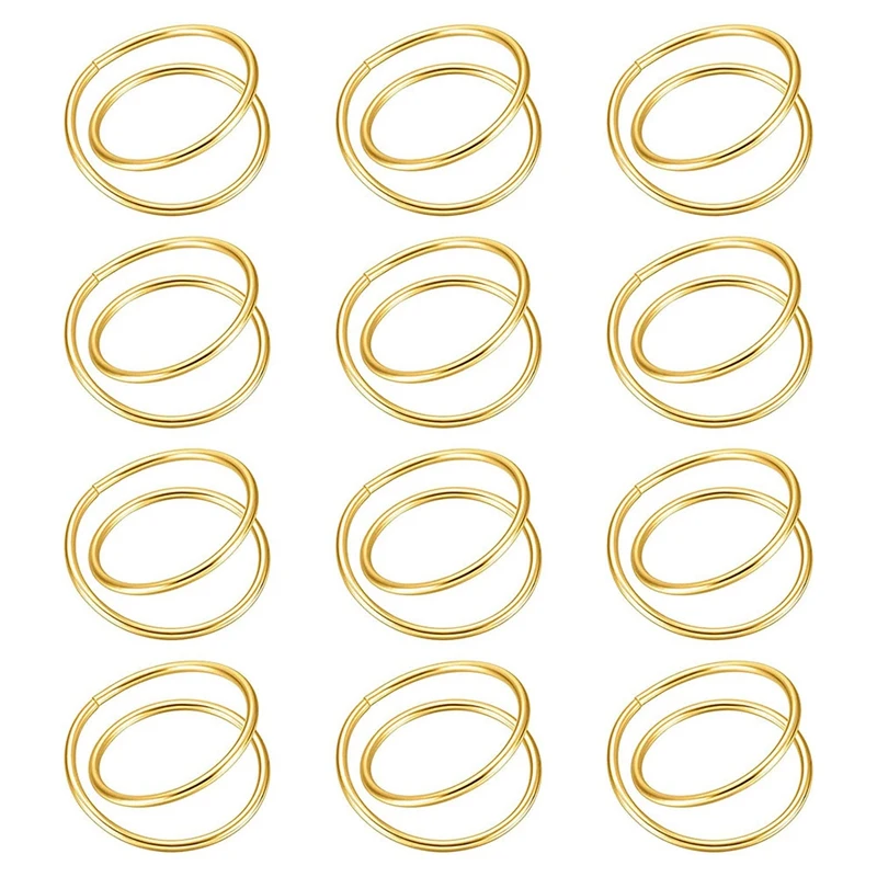 

12 шт., золотые кольца для салфеток