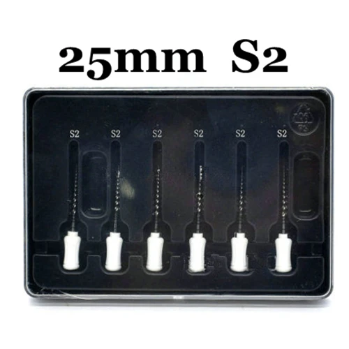 6pcs- S2 25mm 6 шт./упак. стоматологические напильники ручной использовать Protaper Универсальный корневого канала нити файл Эндодонтический прибора endo SX-F3 - Цвет: 6pcs- S2 25mm