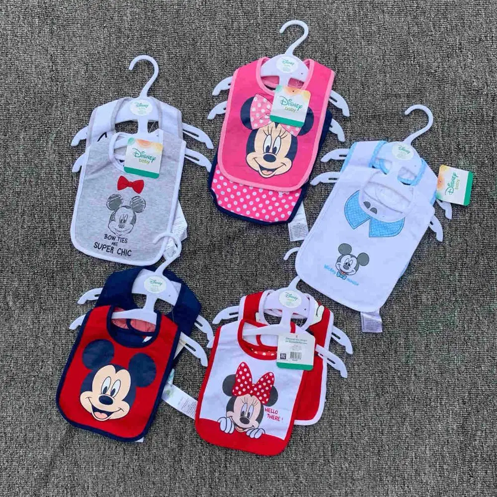 1 Mickey boy Детский нагрудник для новорожденных мальчиков с Микки Маусом из мультфильма «Дисней», водонепроницаемая одежда для маленьких девочек с Минни Маус - Цвет: 1 Mickey boy