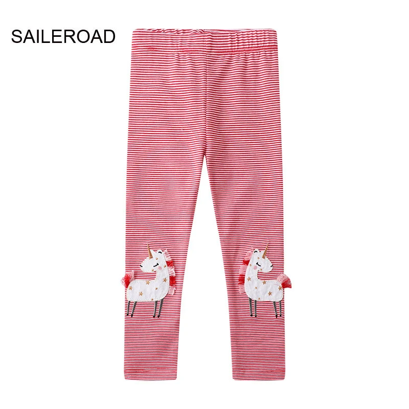 

SAILEROAD Girls Leggings 2-7Years Baby Girls Pants Unicorn Animals Embroidery Kids Leggings for Girls Trousers Children Pants