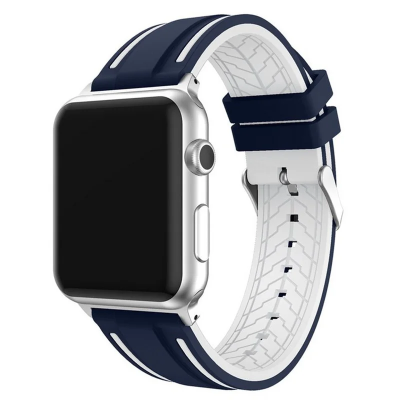 Ремешок силиконовый для Apple Watch Band спортивный браслет смарт-часов iWatch Series 7 6 SE 5 4 3 2