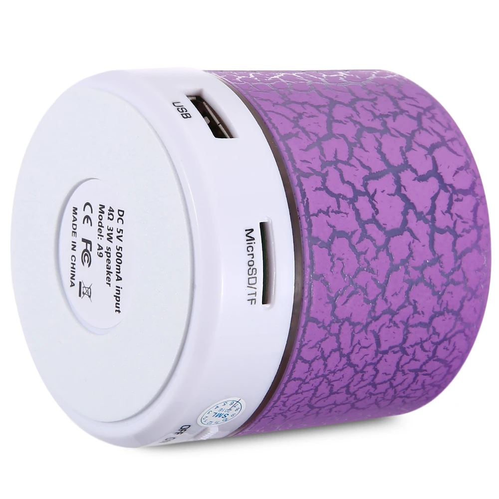 Беспроводная Bluetooth Колонка A9 светодиодный Ной подсветкой поддержка Hands-Free Card