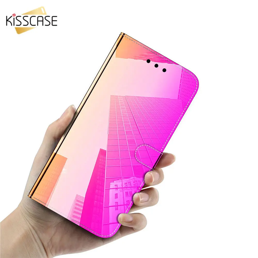 Чехол KISS зеркальный флип чехол для телефона iPhone 11 XR X XS Max 8 7 6 S s Plus кошелек