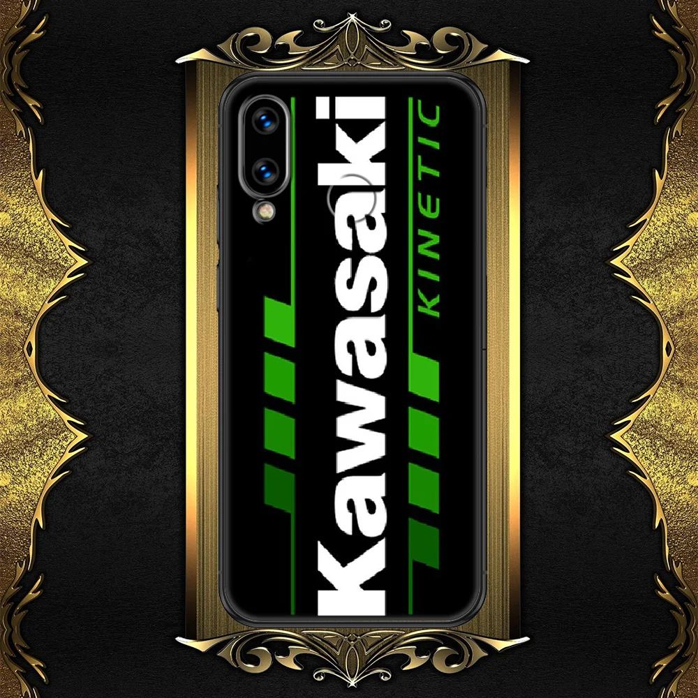 

Moto Kawasakies-compatible Phone case For Huawei Honor 6 7 8 9 10 10i 20 A C X Lite Pro Play black soft Etui pretty shell