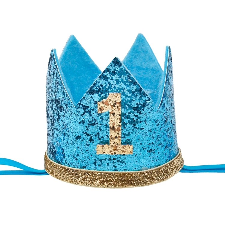 crown 1 PATIMATE 1st на день рождения первого мальчик гирлянда для маленьких девочек один год рождения баннер с днем День рождения Декор для дома я один овсянка - Цвет: crown 1