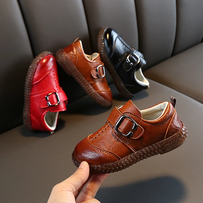 Новая модная Осенняя обувь из искусственной кожи для мальчиков от 1 до 3 лет
