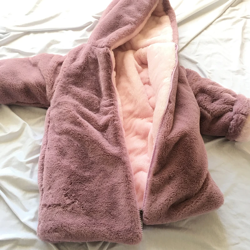 2019 Winter Girls Unicorn Jackets Children's Warm Faux Fur Jacket for Kids Thicken Wool Coat Outerwear Girl Parka | Детская одежда