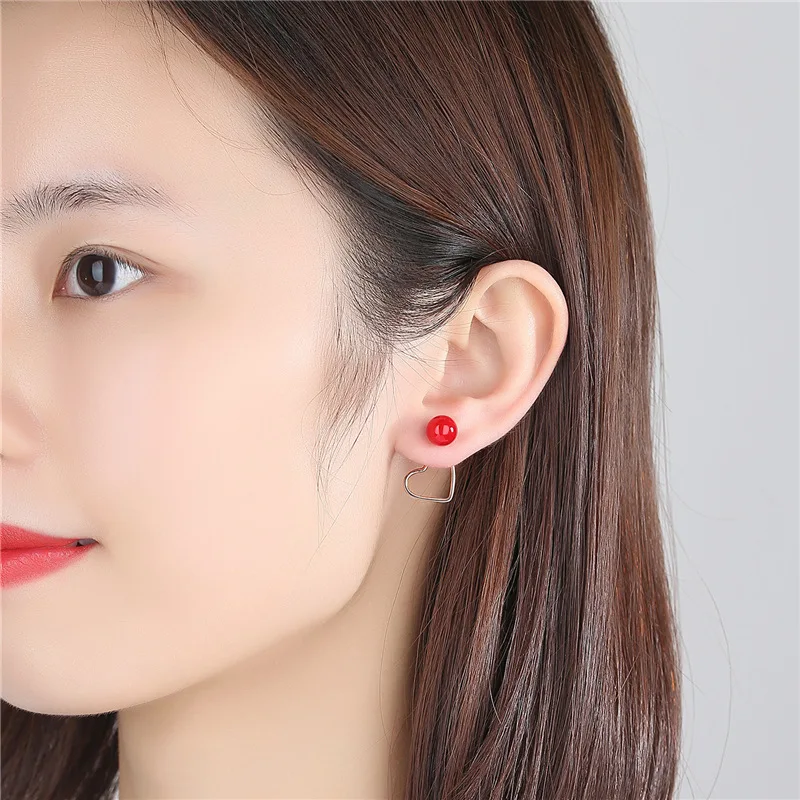 Модные жемчужные серьги в форме сердца для женщин ювелирные изделия