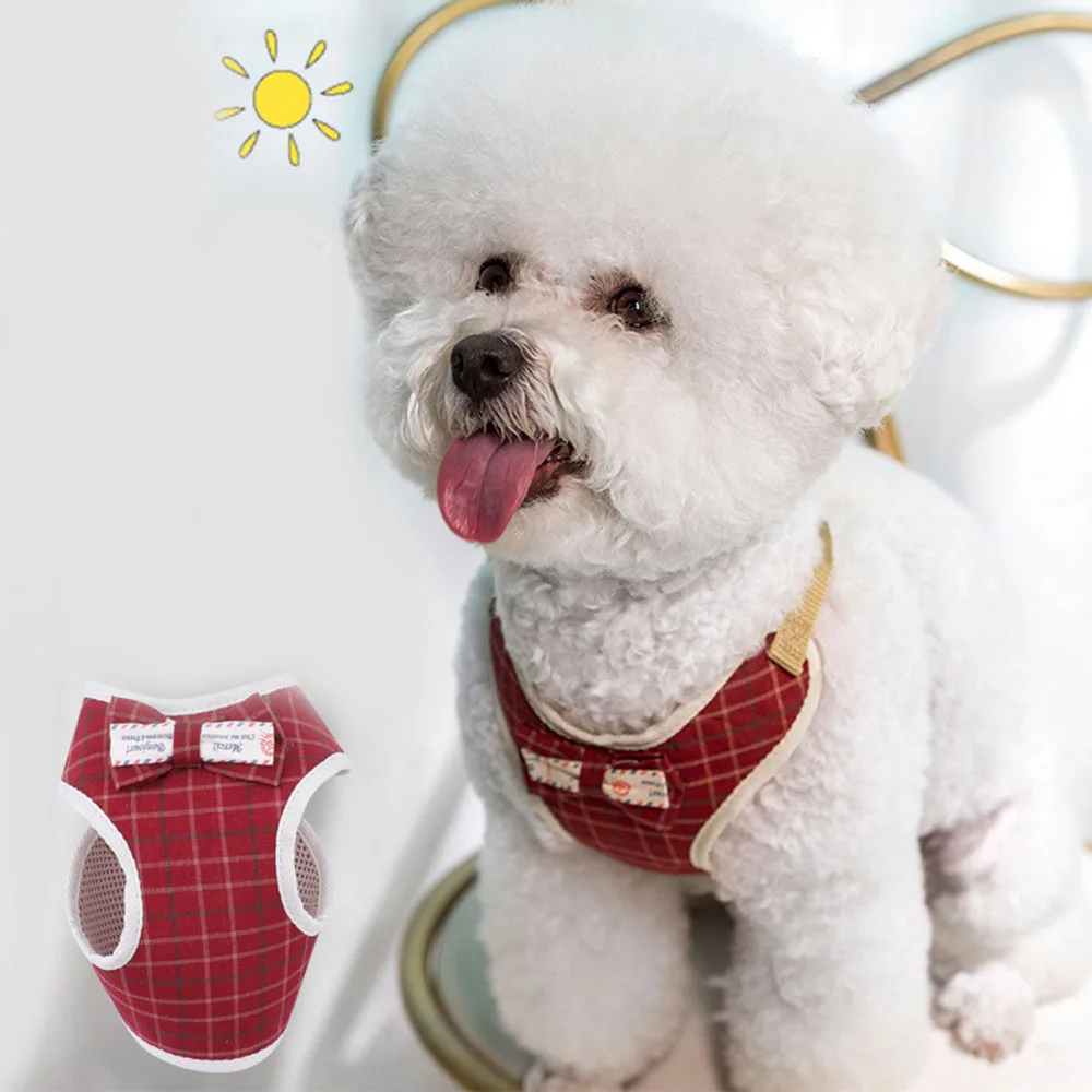 Воздухопроницаемая мягкая шлейка + поводок для собак и кошек регулируемый