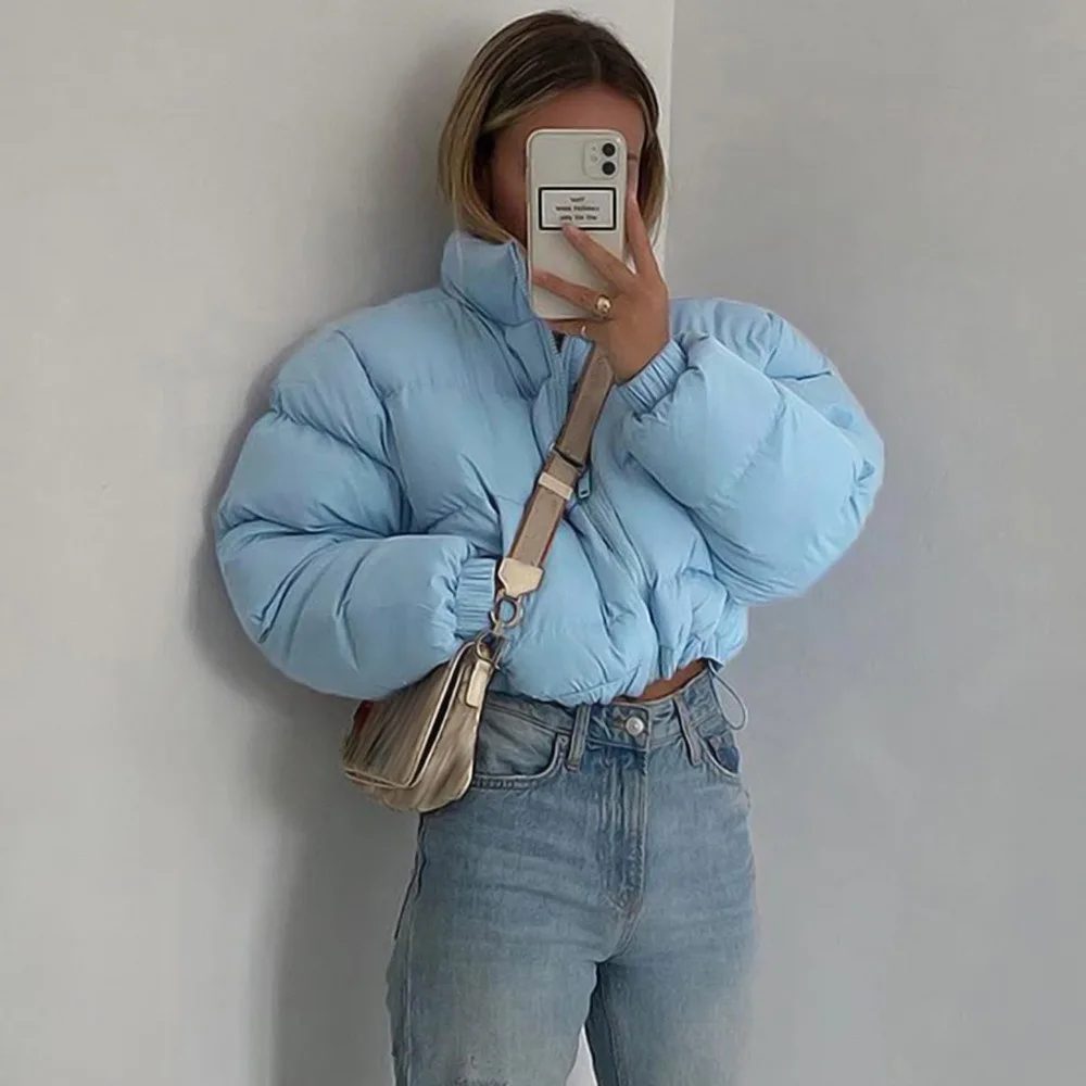 

Fashion Fall Winter Down Coat Puffer Jacket and Coats Women Christmas Bubble Cropped Outerwear Warm Clothing Winter Cotton Coat