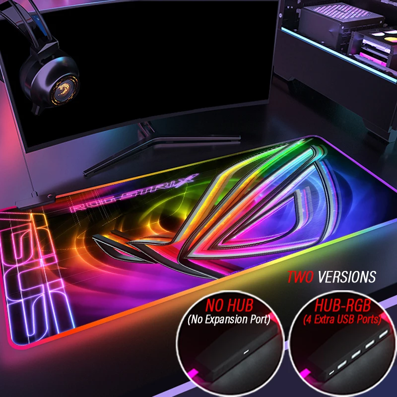 

ROG ASUS illumination Mat Mouse Pad XXL Hub Custom 4 Port USB Desk Mat Republic of Gamers Mousepad With Led Backlit Diy Carpet