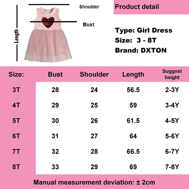 DXTON/летние платья для девочек Детское платье без рукавов Платье-пачка дня
