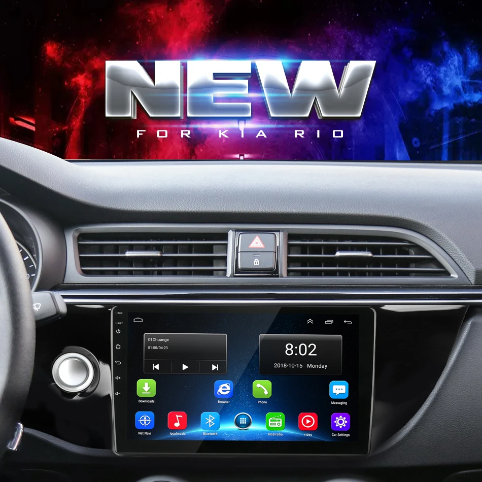 Vtopek 1" 4G wifi Android автомобильный Радио плеер 2G+ 32G DSP Мультимедиа Видео плеер 2 Din DVD gps навигация RDS для KIA RIO 4