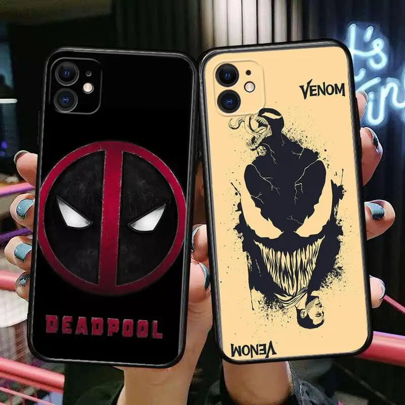 

Marvel Deadpool venom Phone Cases For iphone 13 Pro Max case 12 11 Pro Max 8 PLUS 7PLUS 6S XR X XS 6 mini se mobile cell