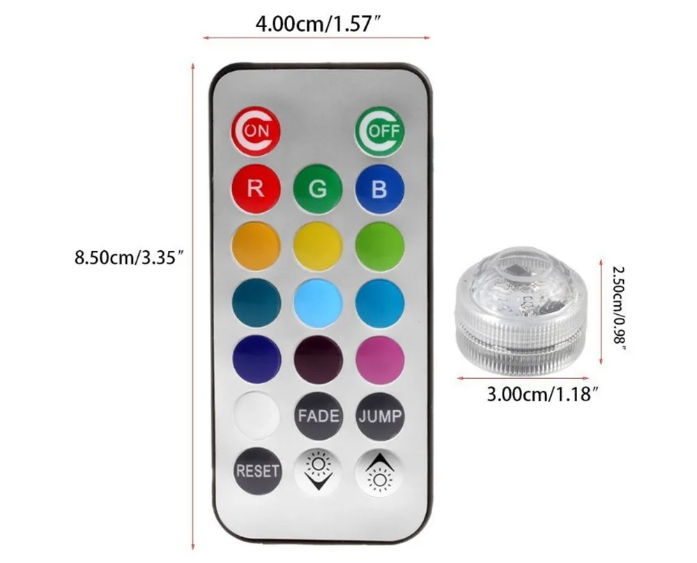 Водонепроницаемый разноцветный погружной светодиодный светильник IP68 на
