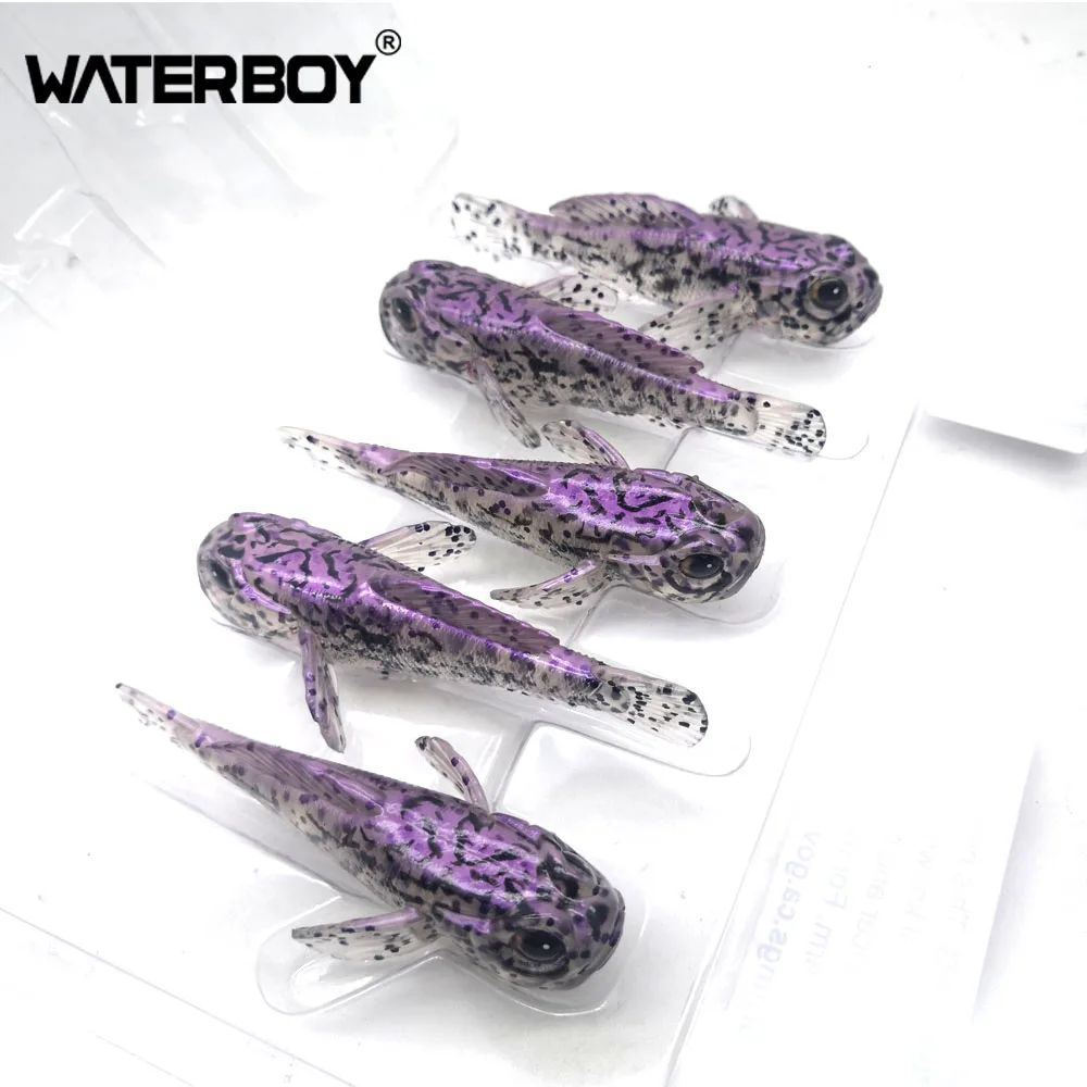 China Ultra Goby Reallastic Soft Lure 5pcs/Pack New Design 75mm 9.3g Swimbait Softbait Fishing Bait images - 6