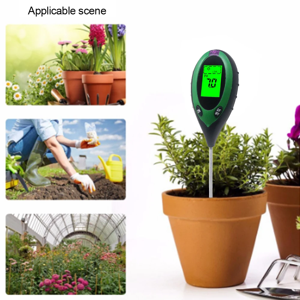 Многоцелевой цифровой рН метр 4 в 1 для почвы термометр измерения температуры