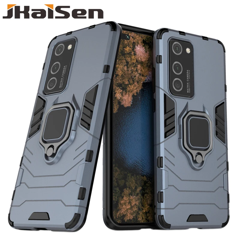 

JKaiSen Anti-Fall Armor Phone Case For Huawei Mate 9 10 20 20Pro 20X 20Lite 30 30Pro 40Pro Plus Magnetic Ring Bracket Back Cover