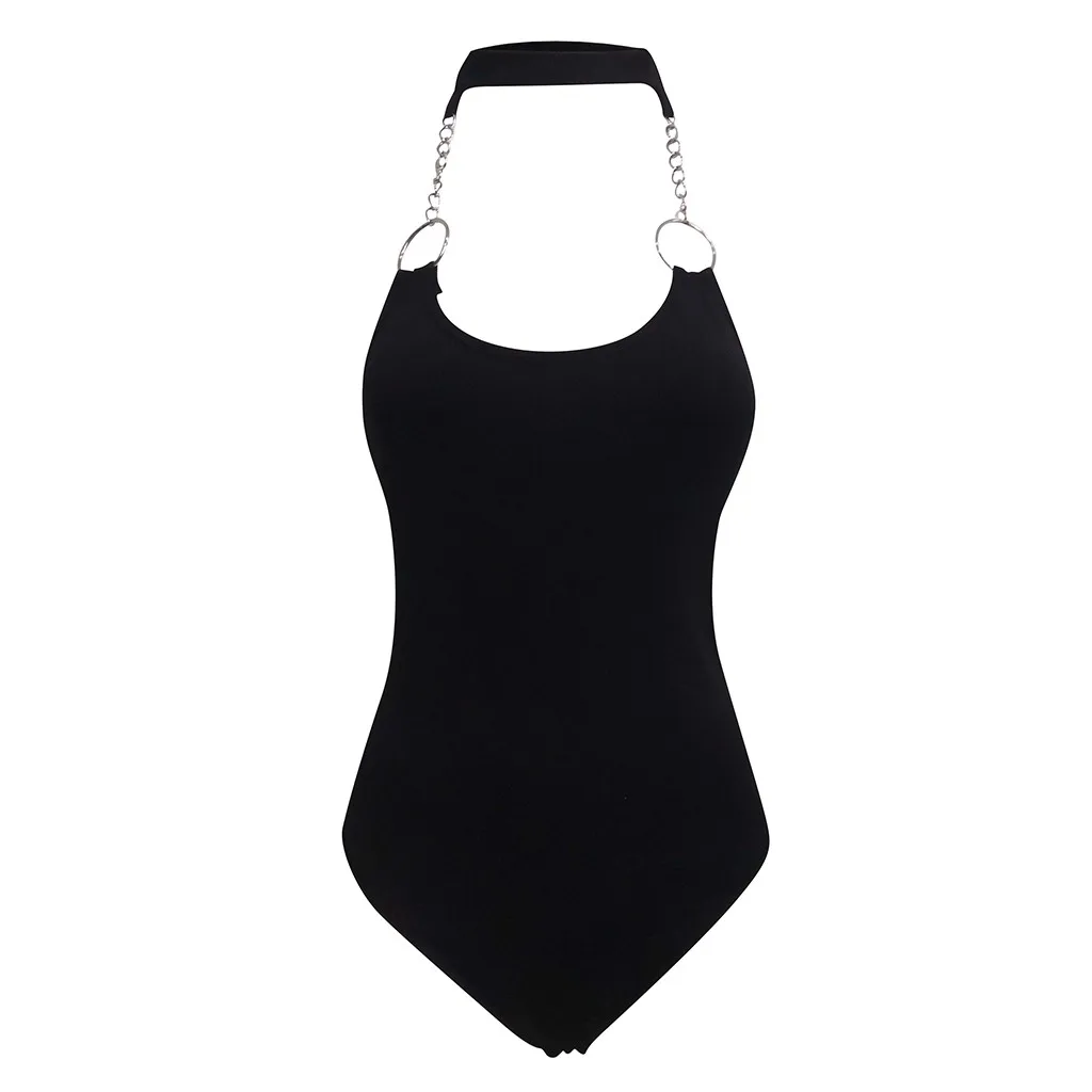 

Kancoold jumpsuit Women Summer Sexy Solid Sleeveless Halter Neck Backless Bodysuit Rompers Streetwear women jumpsuit 2020MAR30