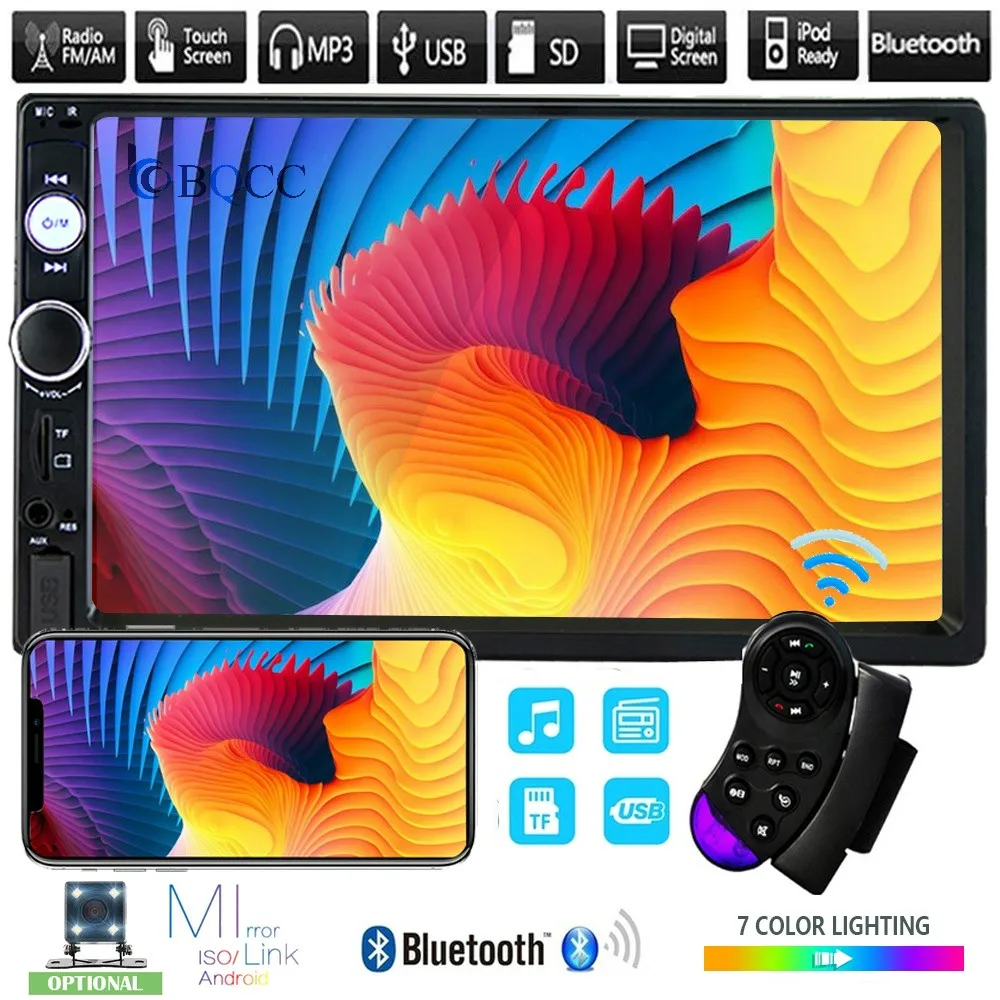 2 Din 7 &quotCar Multimedia Player Universal Bluetooth Touch Screen MP5 Autoradio FM TF USB Car Radio media | Автомобили и
