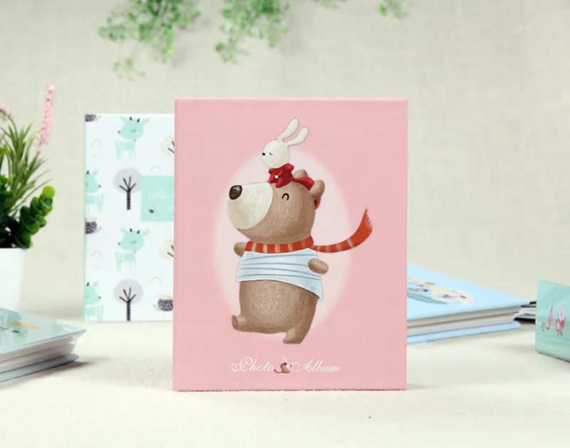 Детский фотоальбом с рисунками из мультфильмов 4D большой 6 дюймов 100 вставка