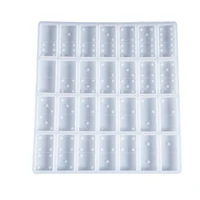 crystal epoxy resin game mold dominoes casting silicone mould diy crafts jewelry making tools