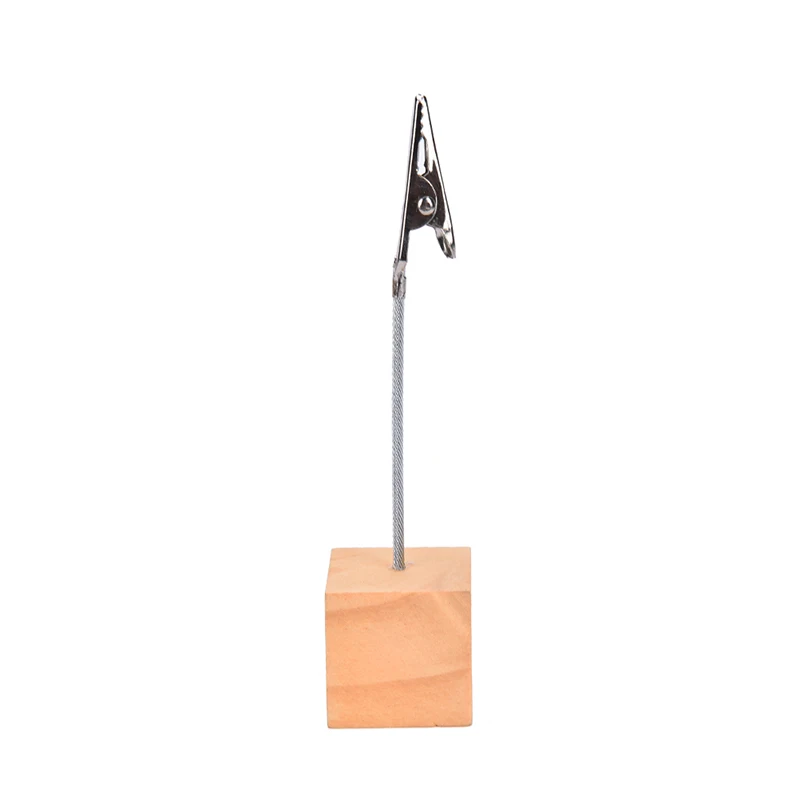 1PC 8 Cube Stand Alligator Wire Card Note Memo Table Photo Picture Clip Holders | Канцтовары для офиса и дома