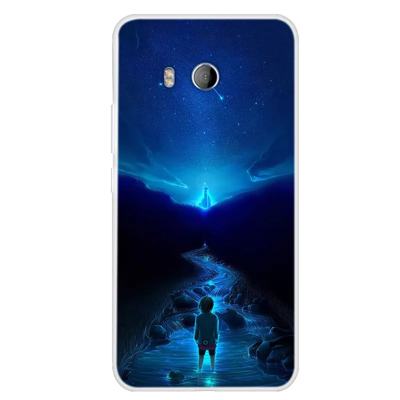 Чехол для HTC U11 5 дюйма мультяшная Раскрашенная модная мягкая задняя крышка из ТПУ