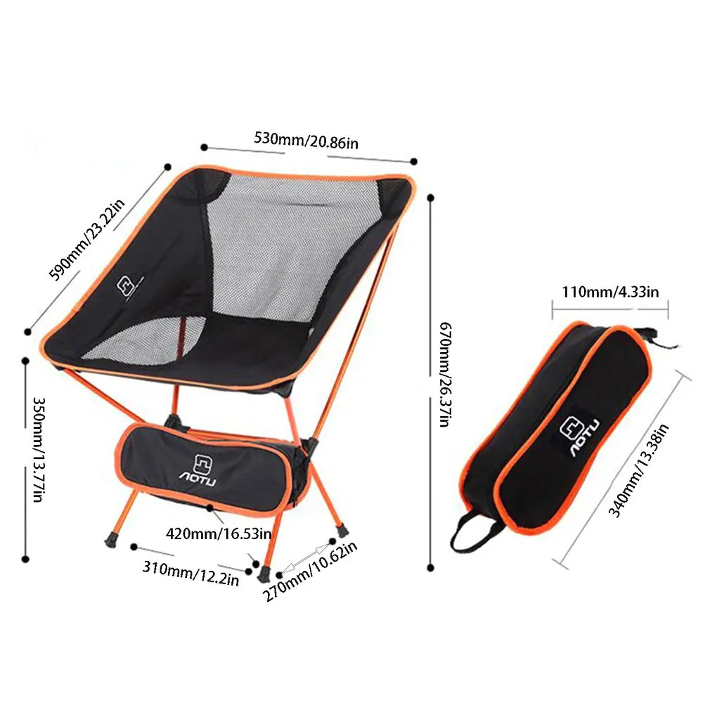 

Outdoor Folding Chair Portable Camping Hiking Picnic BBQ Seat Lightweight Fishing Tools Foldable Chairs Universal Beach Chair