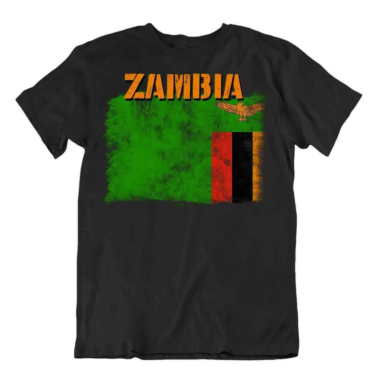 

Zambia flag Tshirt T-shirt Tee top Men's summer cotton o-neck short sleeves