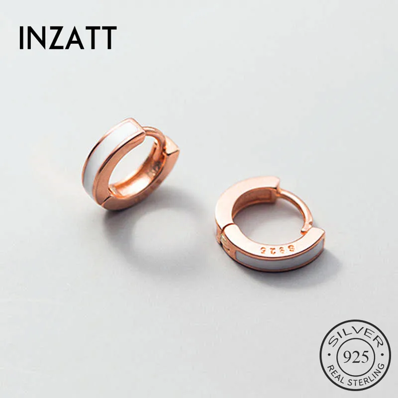 

INZATT, Настоящее серебро 925 пробы, геометрические круглые серьги-кольца для женщин, ювелирные украшения, минималистичные Ins, горячая распродаж...