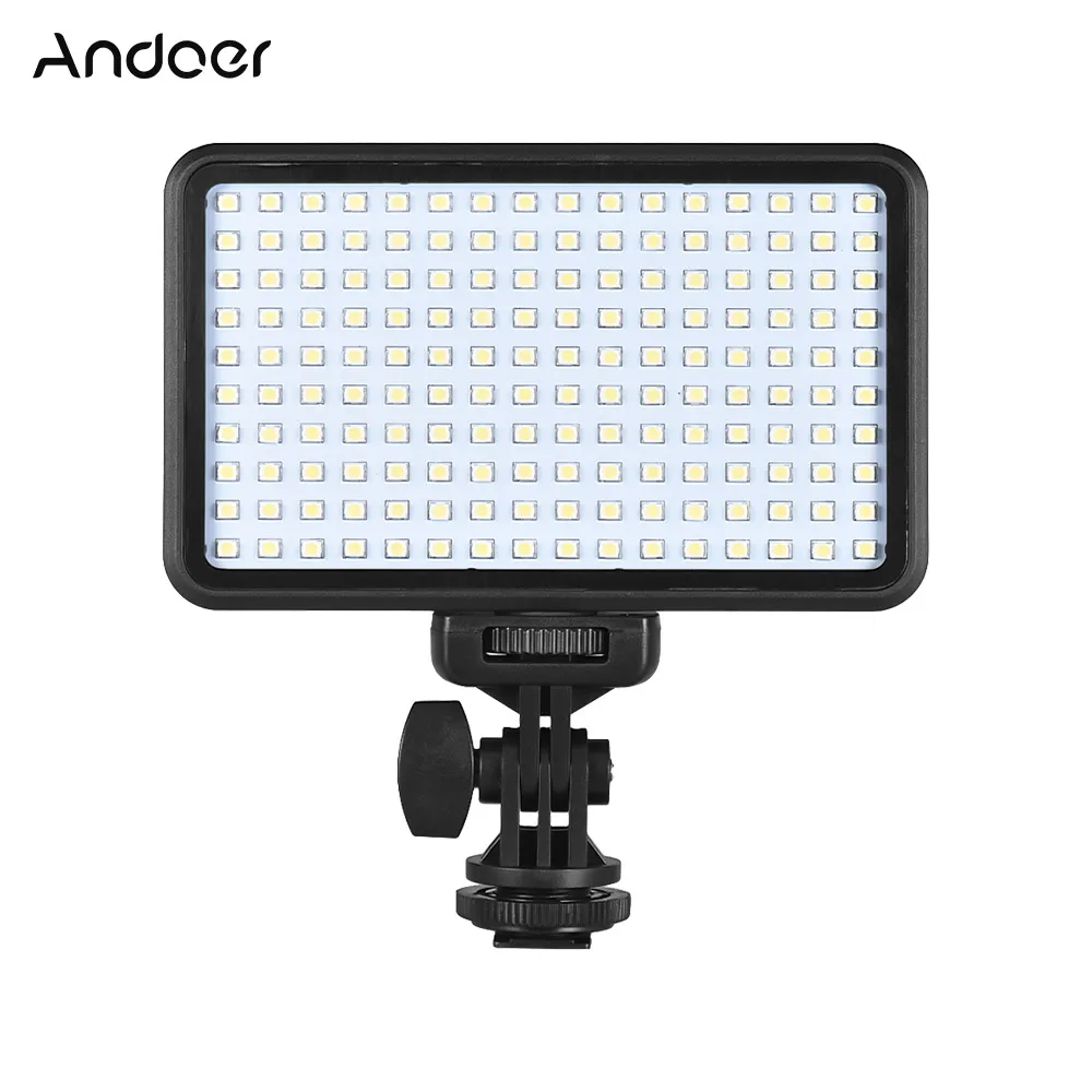 Andoer PAD160 светильник 6000K 12W CRI90 + крепление для камеры и CT фильтр Photo Studio Camera Light Canon Nikon