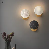 Northern European Ins Terrazzo Decorative Wall Lamp Atmosphere Marble Light Aisle Living Room Background Bedside Bedroom Kitchen