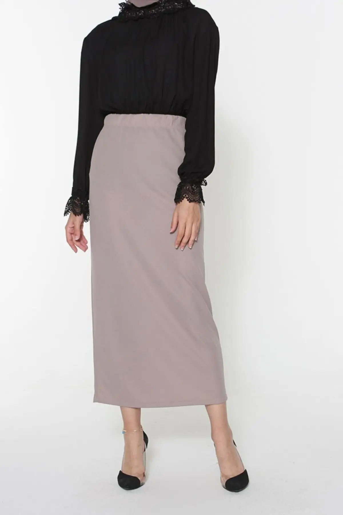 

Wheel mink waist pencil skirt Women Muslim Clothing Skirt