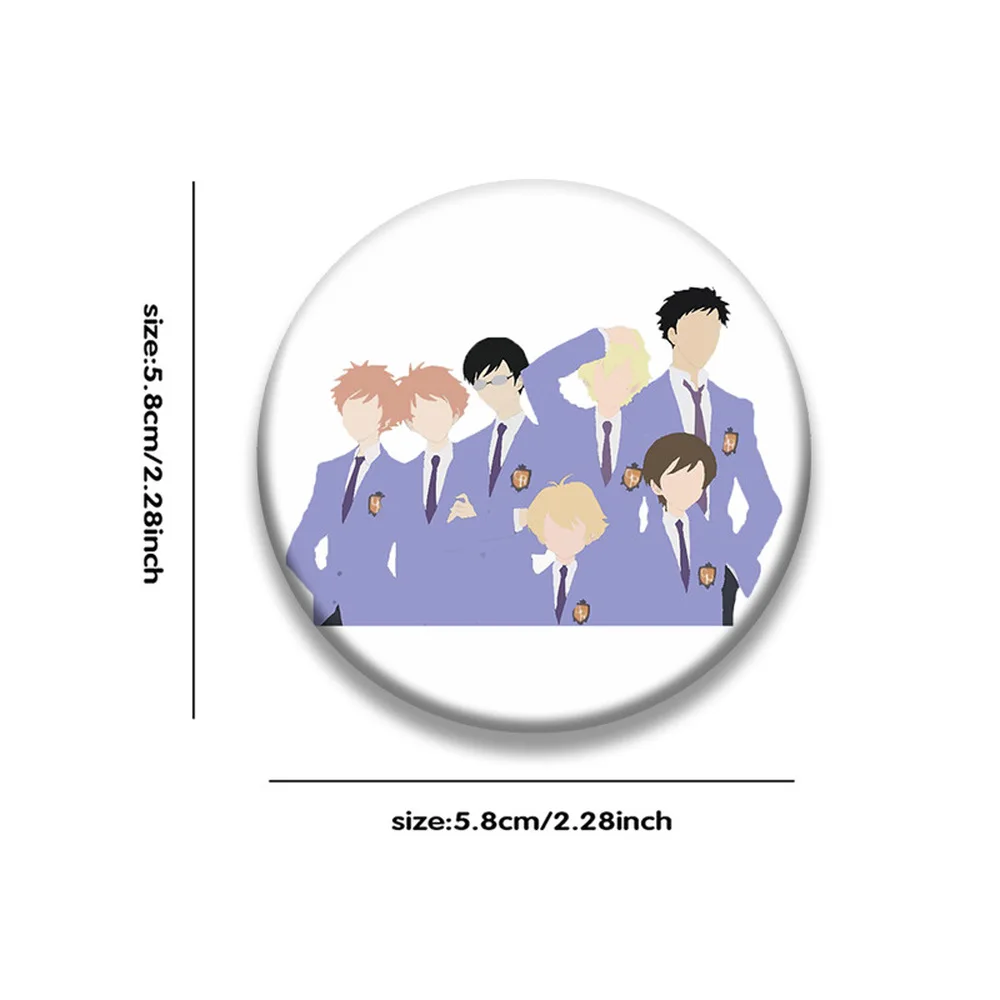 3 шт. случайный аниме Ouran старшая школа ведущий клуб Значки для косплея мультфильм