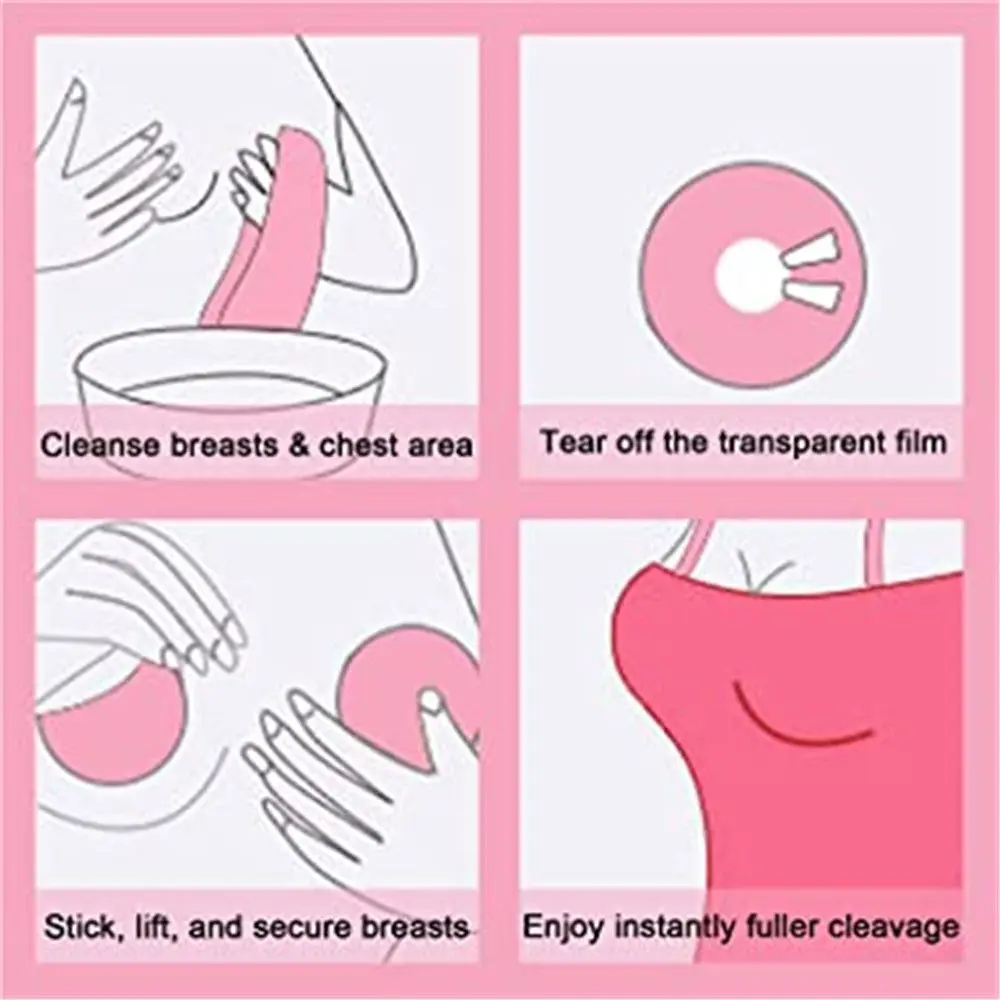 

1Pair Silicone Nipple Cover Reusable Invisible Breast Chest Self Adhesive Bra Pasties Pad Mat Women AccessoriesLift Stickers