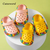 2021 new summer kids sandals and slippers thick soled outdoor children beach shoes boys sandals soft breathable girls slippers
